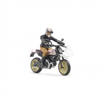 Ducati Scrambler Desert Sled s figurkou motorkáře - Bruder 63051