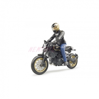 Ducati Scrambler Desert Sled s figurkou motorkáře - Bruder 63051