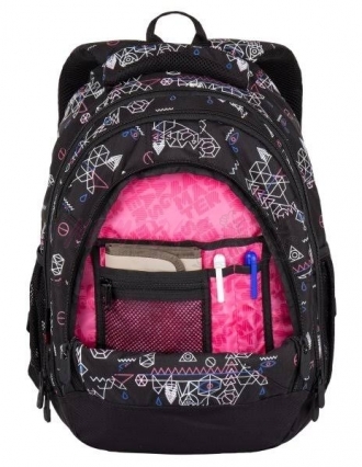 Studentský batoh Energy 7 E Black/Pink