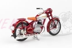 Jawa 250 Pérák Standard (1948) 1:18 - Tmavě Červená