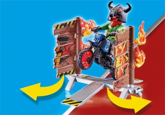 PLAYMOBIL® Stunt Show 70553 Motorka s ohnivou stěnou