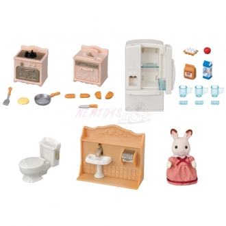 Sylvanian families 5449 startovací set nábytku a Chocolate králík mamka