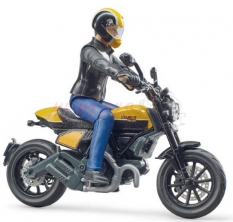 Bruder 63053 BWORLD Motorka Ducati Scrambler s jezdcem