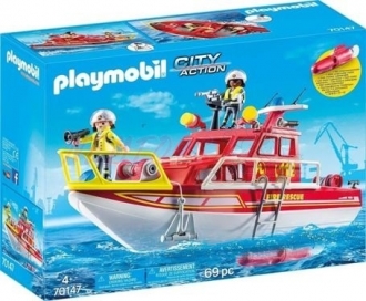 Playmobil 70147 Záchranný hasičský člun s motorem