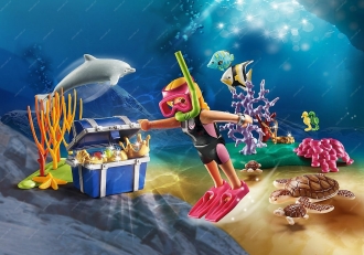 Playmobil® Family Fun 70678 Dárkový set "Potápěčka s pokladem"